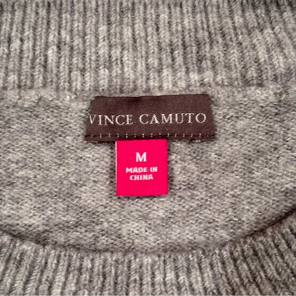 Vince Camuto Heather Gray and Black Sweater - Picture 3 of 7